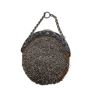 Beautiful Victorian Cut Steel And Embossed Metal Chatelaine Change Purse (A4546)